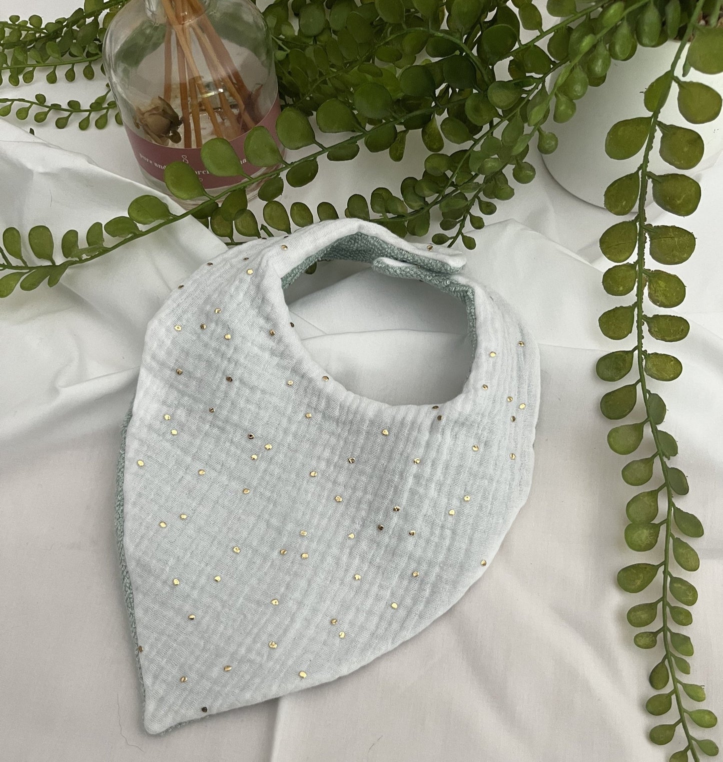 Bavoirs Bandana double gaze bébé - Collection Charlie - Autours Madame