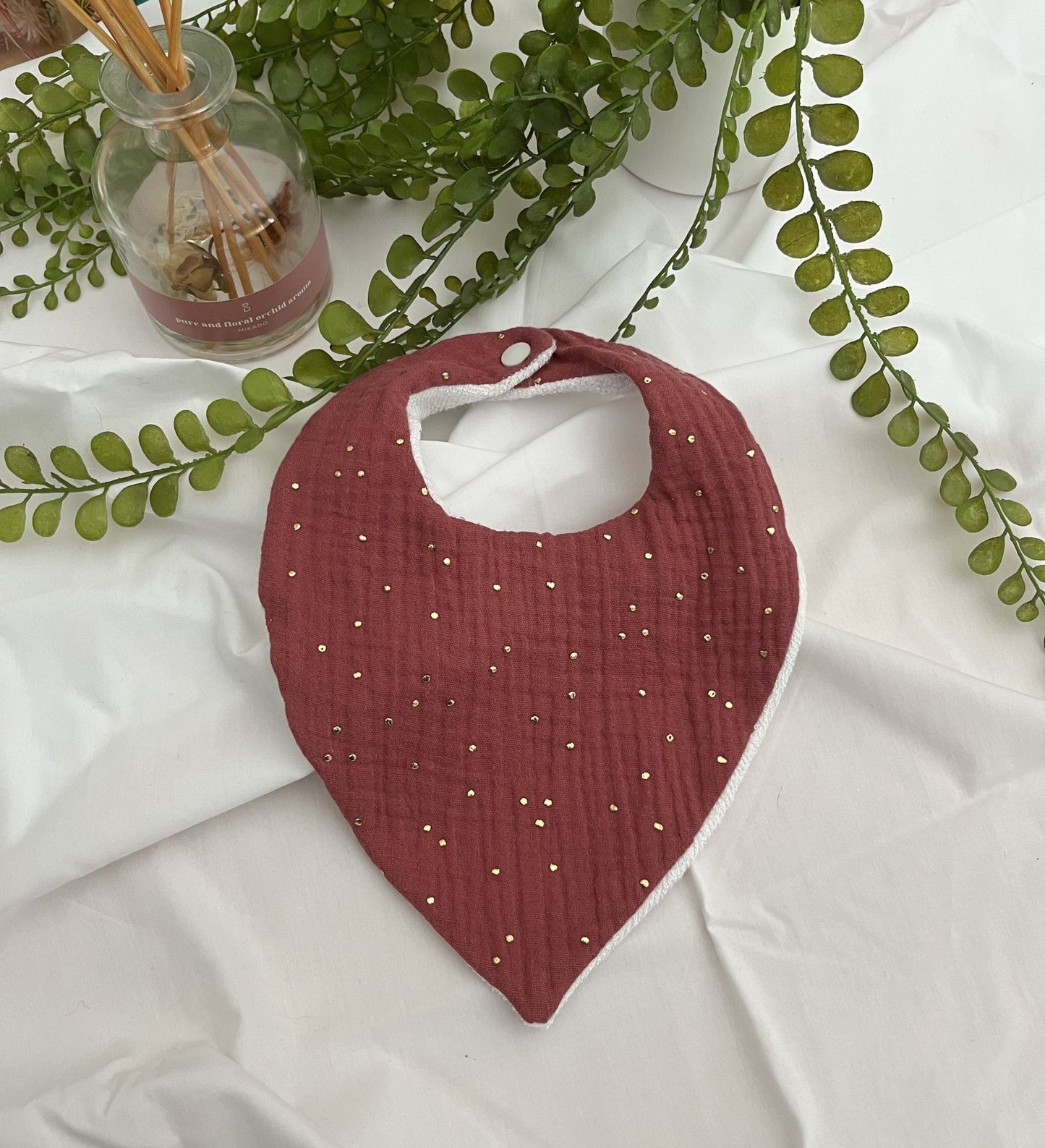 Bavoirs Bandana double gaze bébé - Collection Charlie - Autours Madame