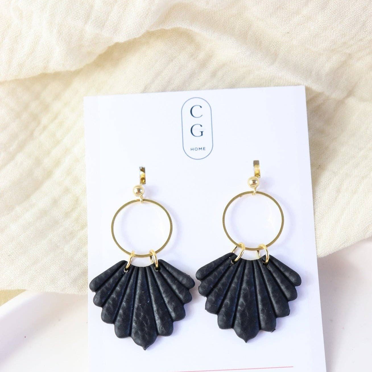 Boucles d'oreilles Isabelle Noir - Autours Madame