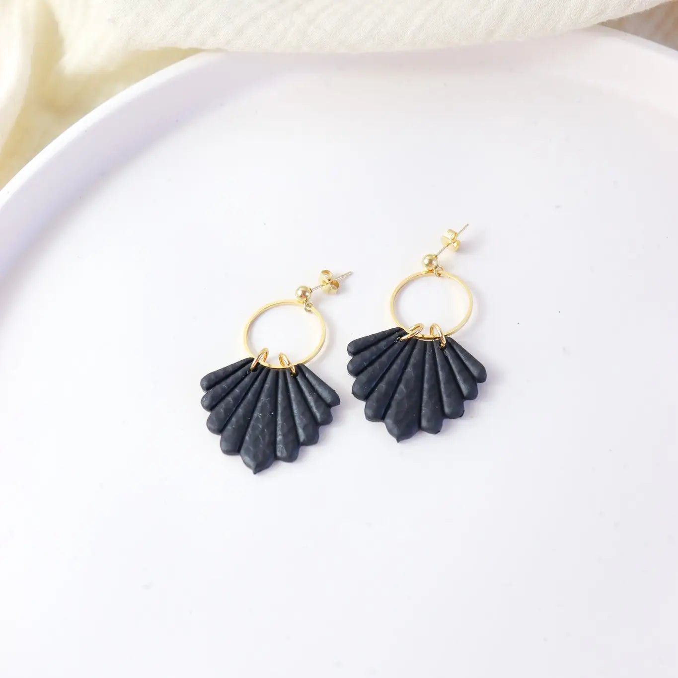 Boucles d'oreilles Isabelle Noir - Autours Madame