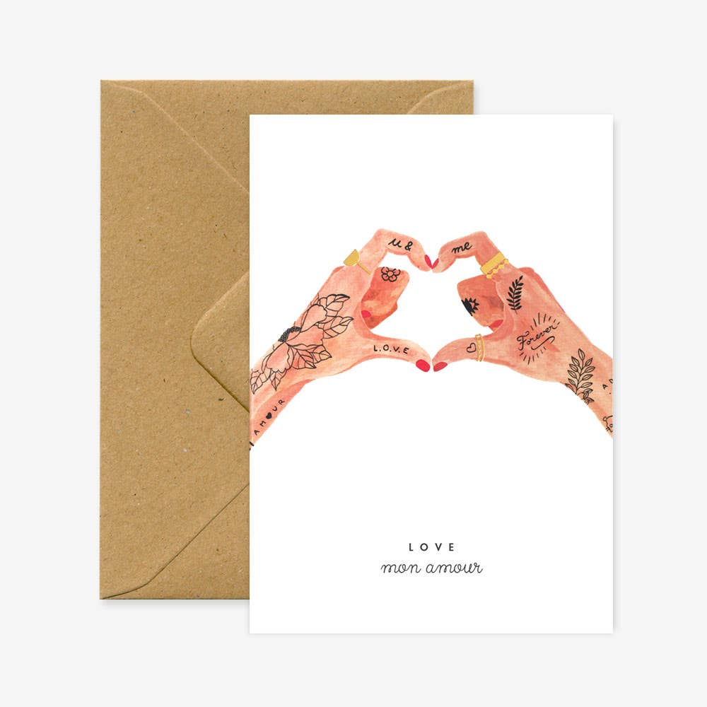 Carte LOVE MON AMOUR - Autours Madame