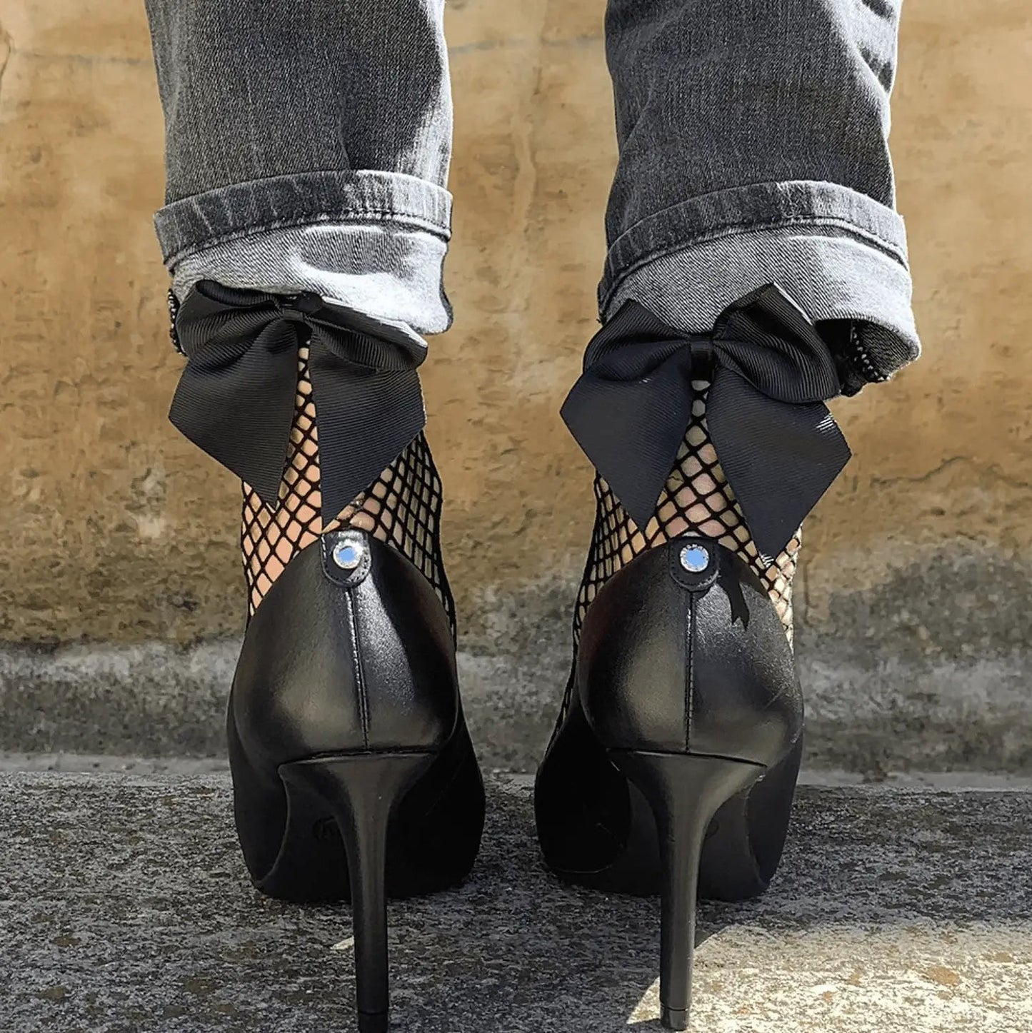 Chaussettes / Socquettes Chloé résille Noire - Autours Madame