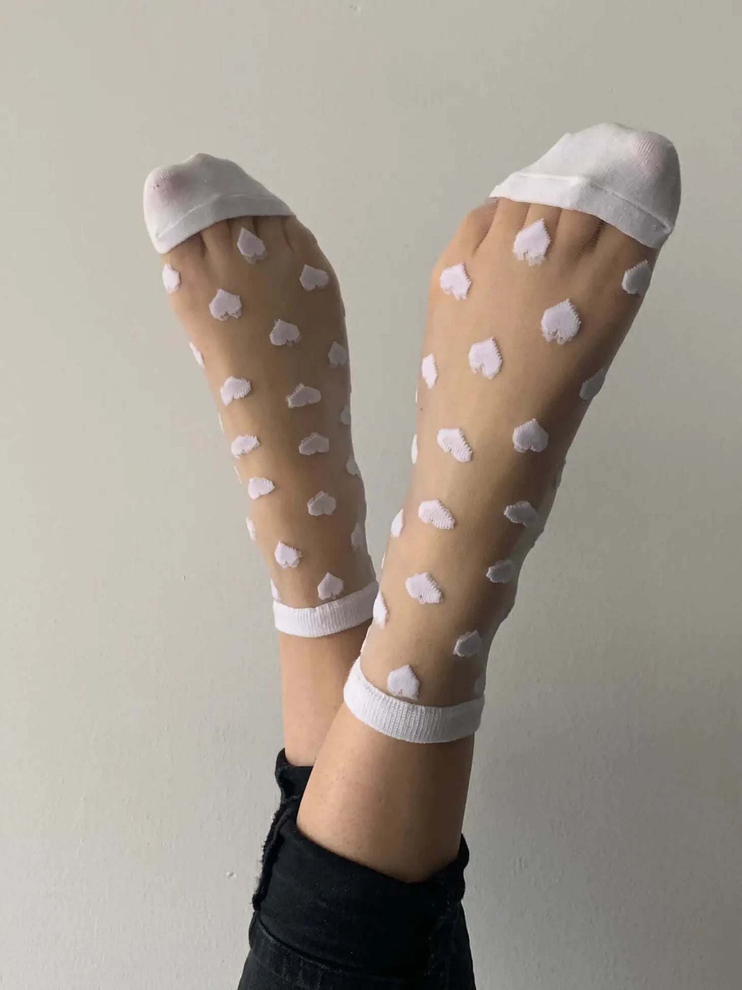 Chaussettes / Socquettes Laure Coeur Blanc - Autours Madame