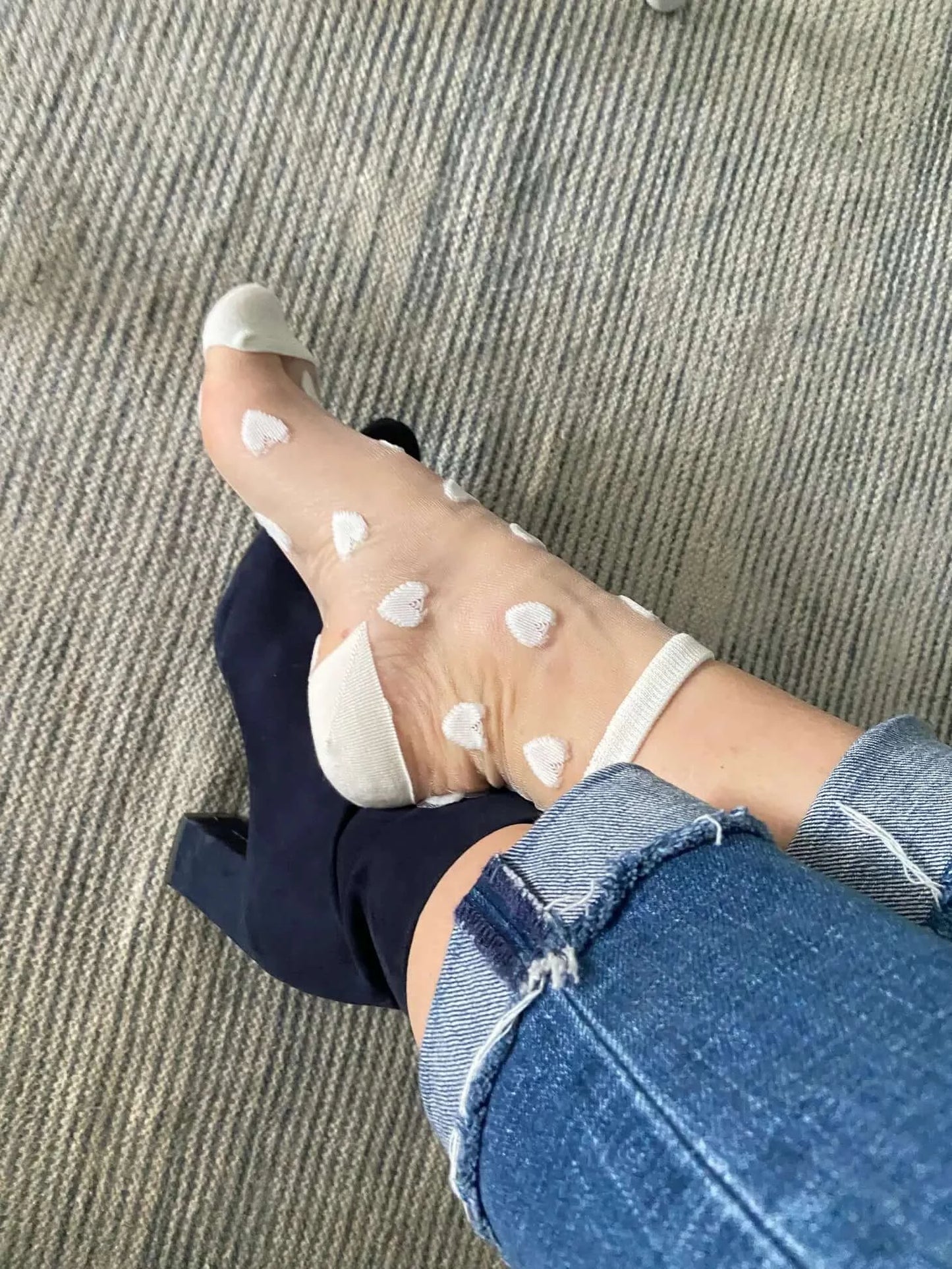Chaussettes / Socquettes Laure Coeur Blanc - Autours Madame