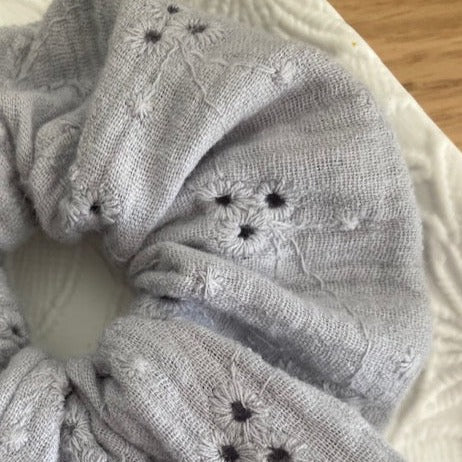 Chouchou Gaze de coton Gris Clair - Autours Madame