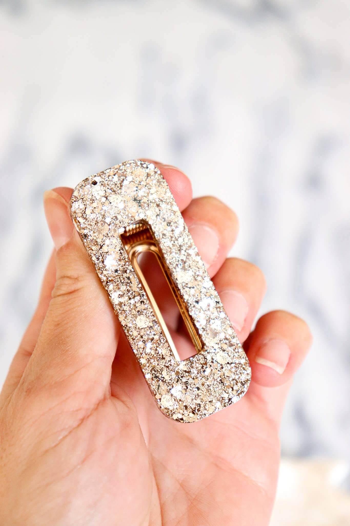 Barrette paillettes Champagne - Autours Madame