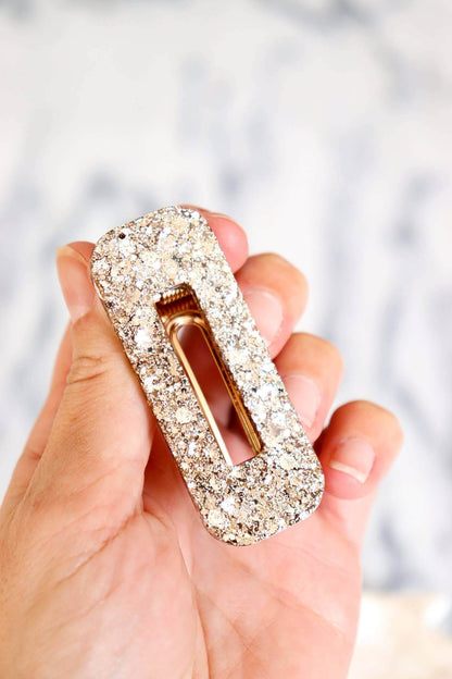 Barrette paillettes Champagne - Autours Madame