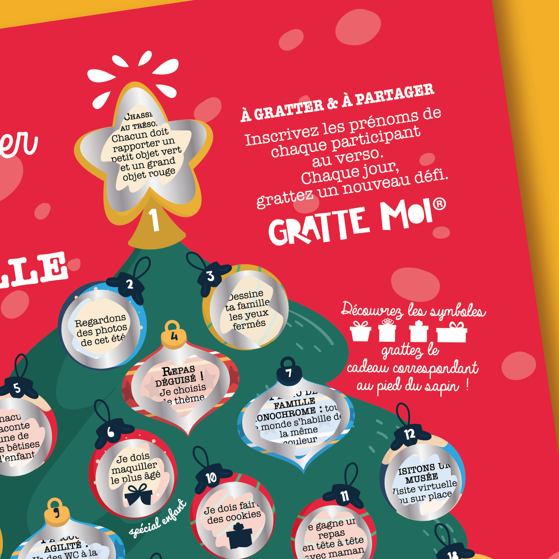 Calendrier de l'avent 2023 à gratter édition Famille - Autours Madame