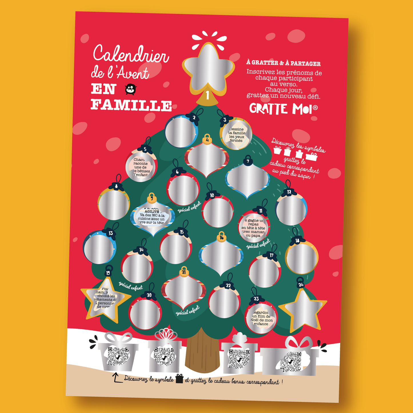 Calendrier de l'avent 2023 à gratter version Famille - Autours Madame