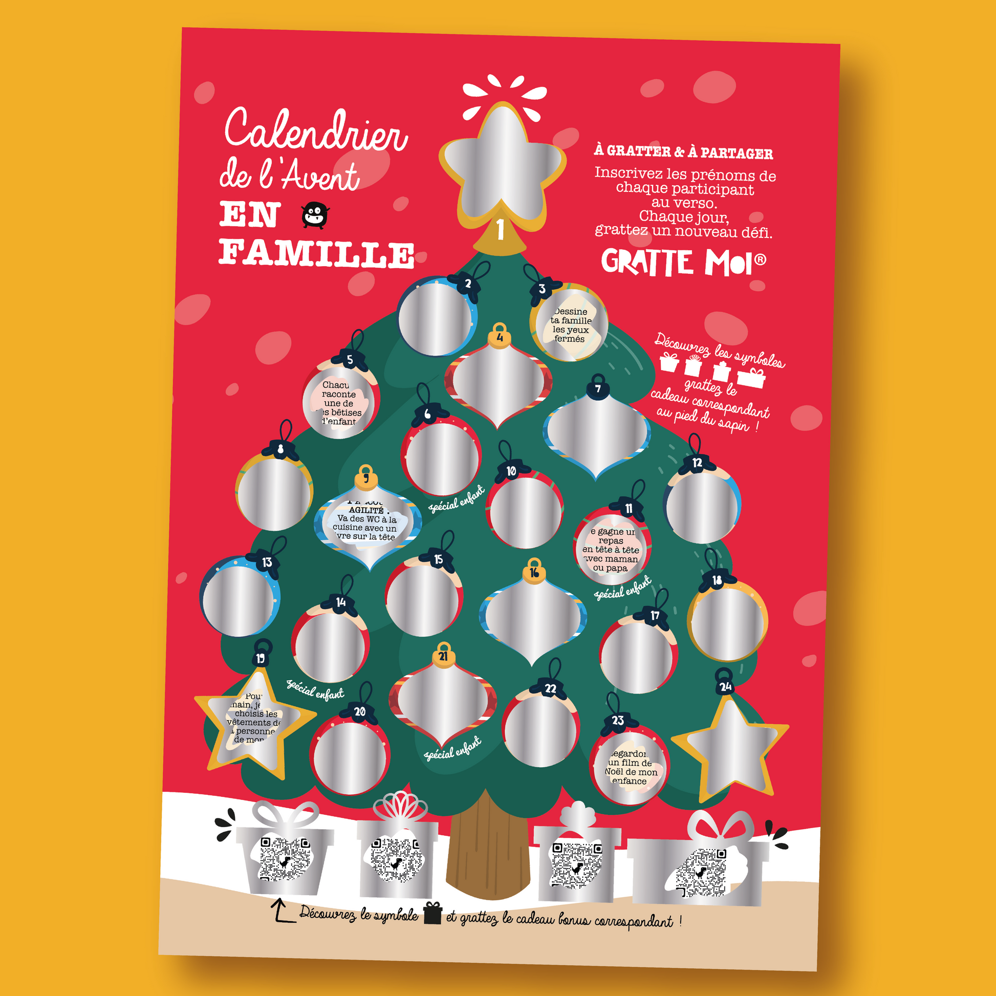 Calendrier de l'avent 2023 à gratter version Famille - Autours Madame
