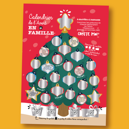 Calendrier de l'avent 2023 à gratter version Famille - Autours Madame