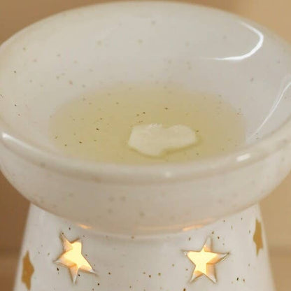 Brûleur Bougie fondant étoilée Blanc - Autours Madame