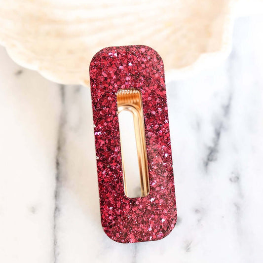 Barrette resine Lie de vin - Autours Madame