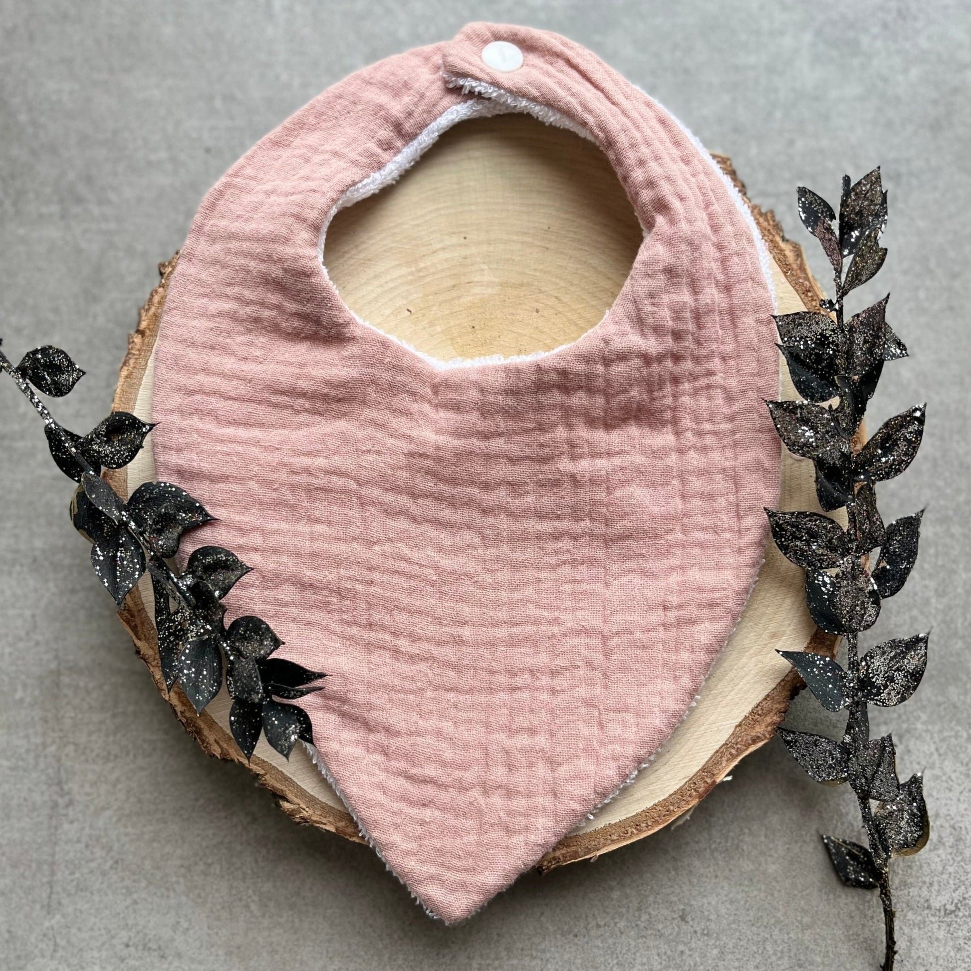 Bavoir Bandana Gaze de coton Nude - Autours Madame