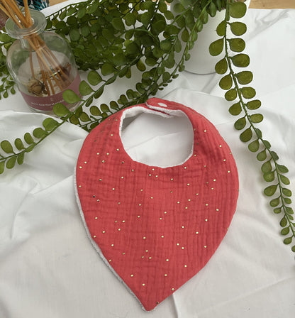 Bavoirs Bandana double gaze bébé - Collection Charlie - Autours Madame