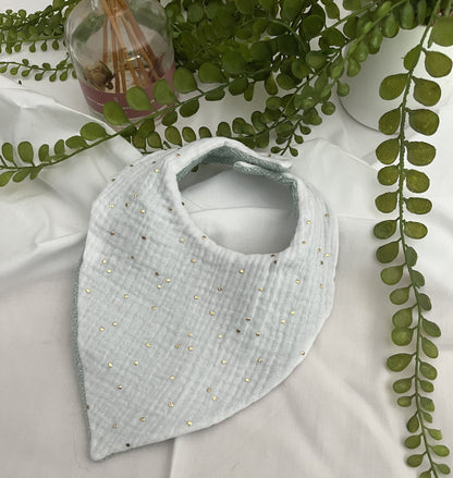 Bavoirs Bandana double gaze bébé - Collection Charlie - Autours Madame
