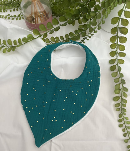 Bavoirs Bandana double gaze bébé - Collection Charlie - Autours Madame