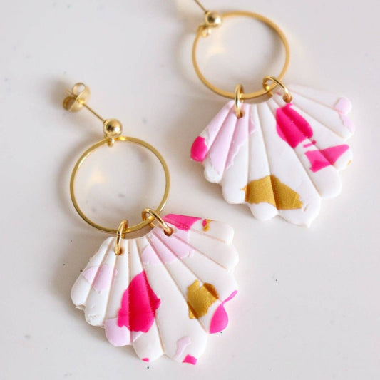 Boucles d'oreilles Isabelle Terrazzo Rose - Autours Madame
