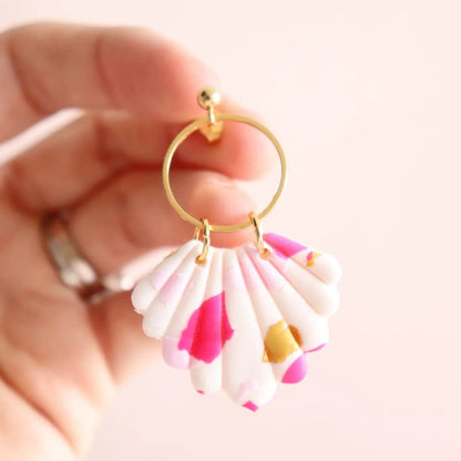 Boucles d'oreilles Isabelle Terrazzo Rose - Autours Madame