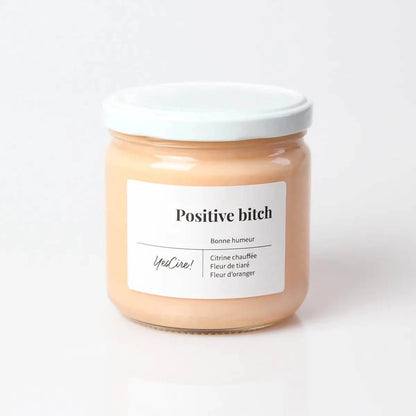 Bougie lithothérapie - Positive Bitch "bonne humeur" - Autours Madame