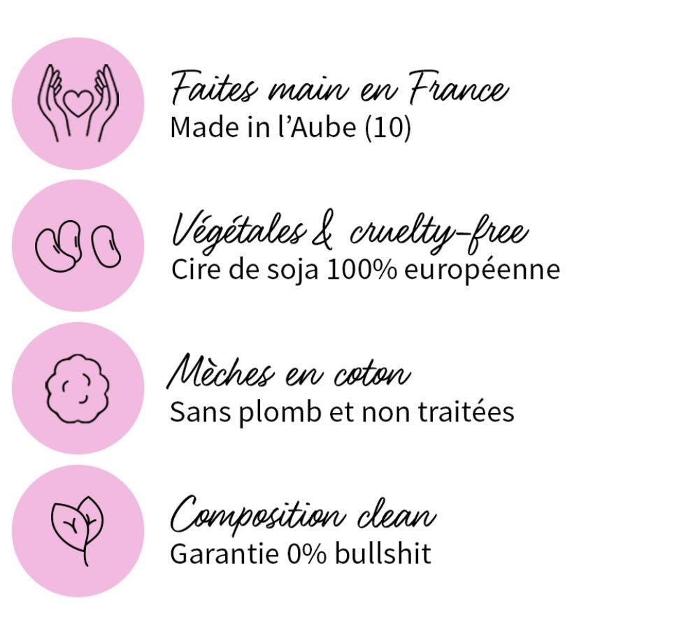 Bougie lithothérapie - Putain de karma | Aventurine "anti-poisse" - Autours Madame