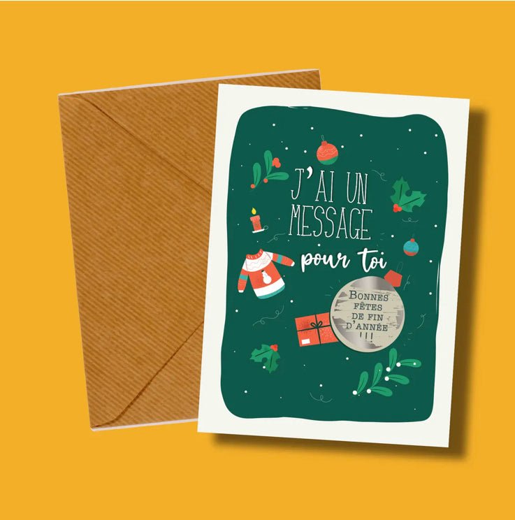 Carte de voeux à gratter 🎄 - Autours Madame