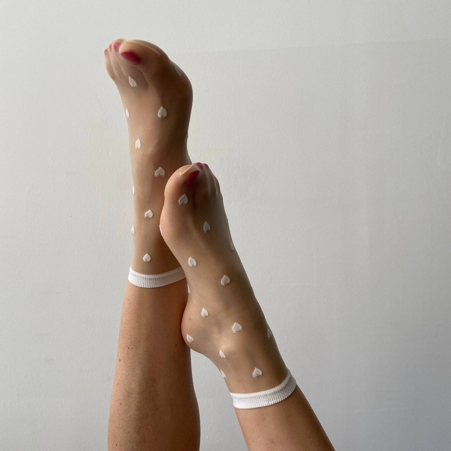 Chaussettes / Socquettes Louise Coeur Blanc - Autours Madame