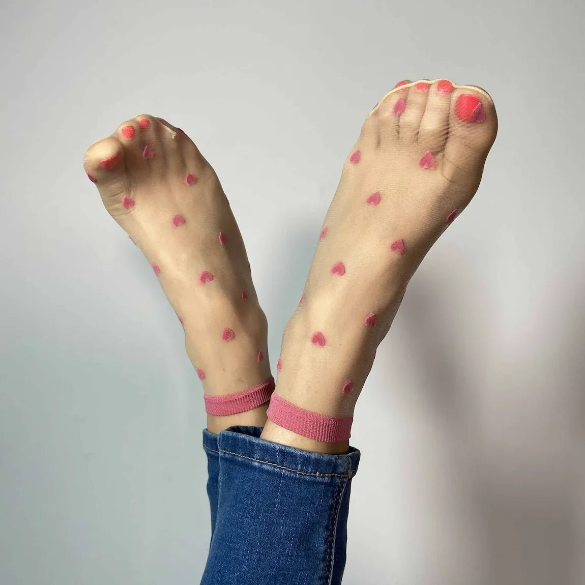 Chaussettes / Socquettes Louise Coeur Rose - Autours Madame