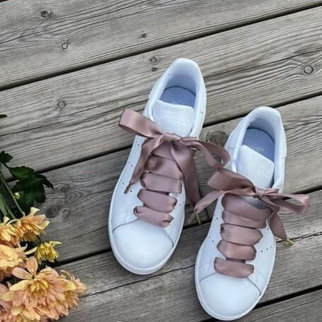 Lacets chaussures satin Mauve - Autours Madame